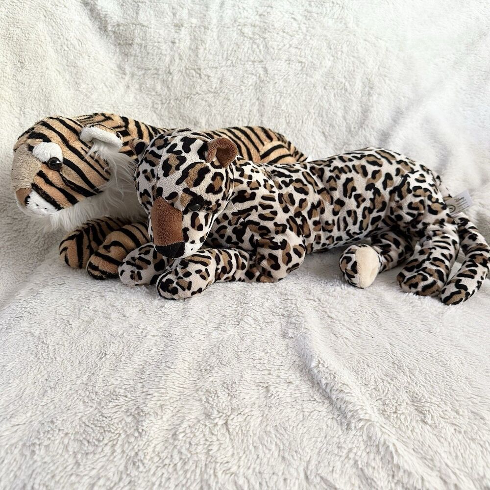 Disney Conservation Fund Tiger And Jaguar Stuffed Animal Toy Lot Of 2 Jungle Cat